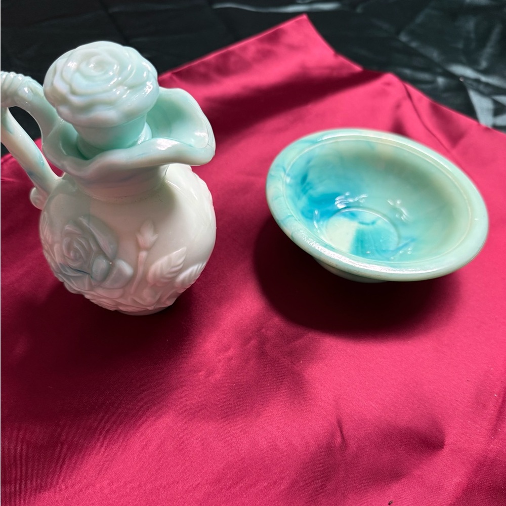 Vintage 1970’s  Avon ceramic pitcher and bowl
